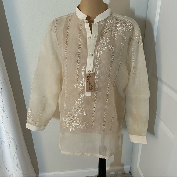 Barong Tagalog NWT Pina Cocoon - Picture 1 of 9